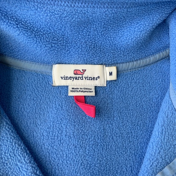 Vineyard Vines blue and pink fleece pullover. - Picture 4 of 7